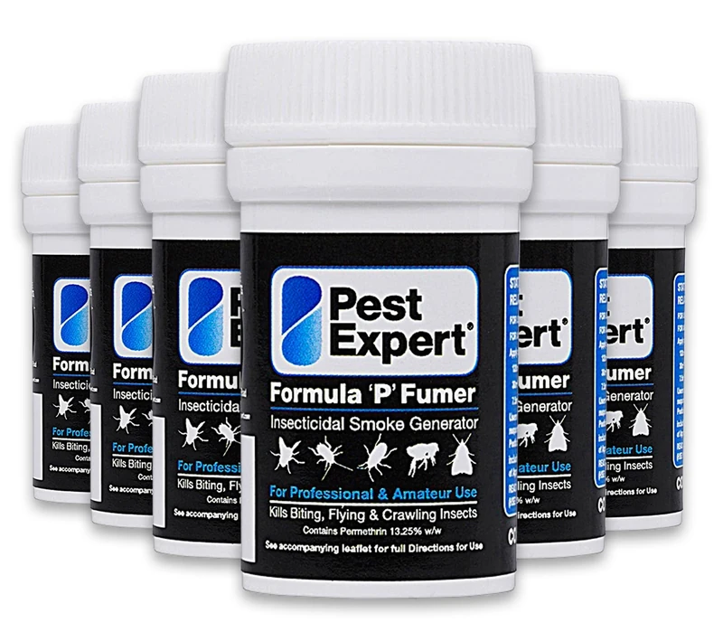 Pest Expert Cluster Fly Killer Smoke Bombs 6 x 3.5g - Formula 'P' Fumer Cluster Fly Bomb (HSE approved and tested – professional strength product)