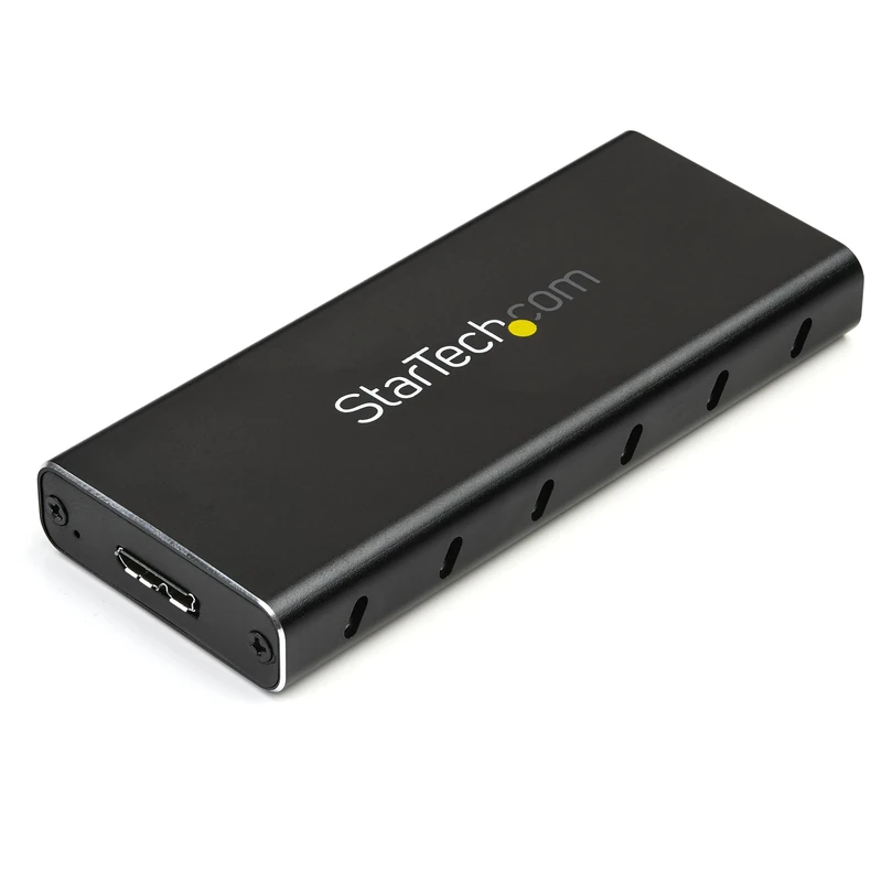 StarTech.com M.2 SSD Enclosure for M.2 SATA SSDs - USB 3.1 (10Gbps) with USB-C Cable - External Enclosure for USB-C Host - Aluminum (SM21BMU31C3)