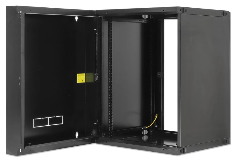 Intellinet Network Cabinet, Wall Mount (Double Section), 15U, 600 mm Depth, Black, Flatpack, Max 30 kg, 19 Inch, Three Year Warranty