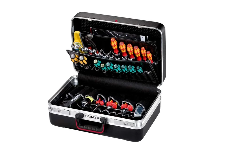 Parat 481050171 "Classic Plus Safe" Tool Box with Combination Locks Out ABS Plastic, Black