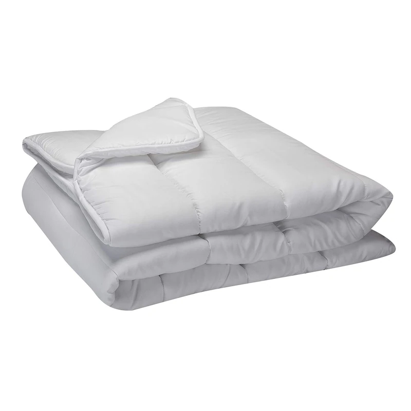 Pikolin Home – Anti-Dust Mite Autumn/Winter Cotton Fibre Padded Quilt 300g/m2, polyester, white, Lit 135/140-220 x 220 cm