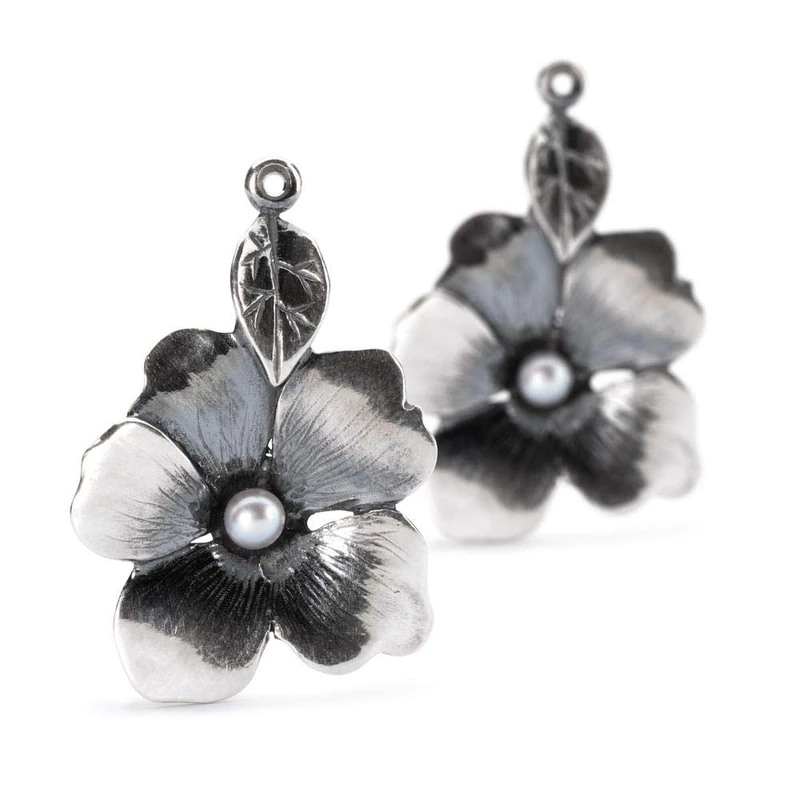 Trollbeads Silver 925 Flower Freedom Earrings - Image 1