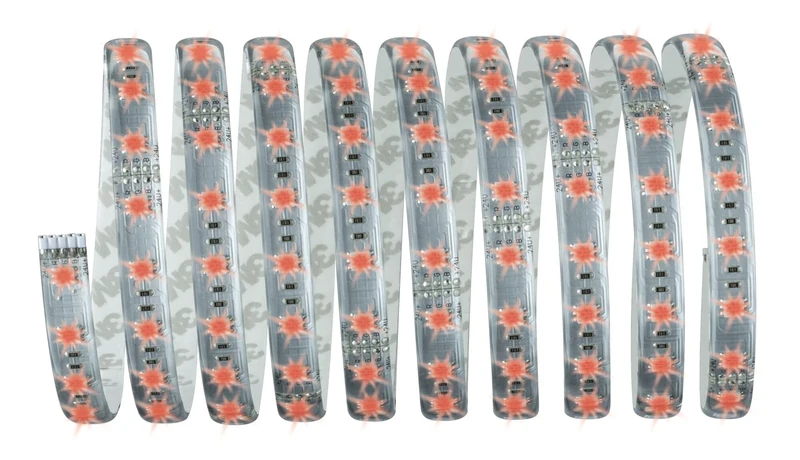 Paulmann 70673 MaxLED RGB Basic Set 3 m LED Strip Coated LED Strip with Colour-Change Function Lighting Strip incl. Remote Control Light Strip