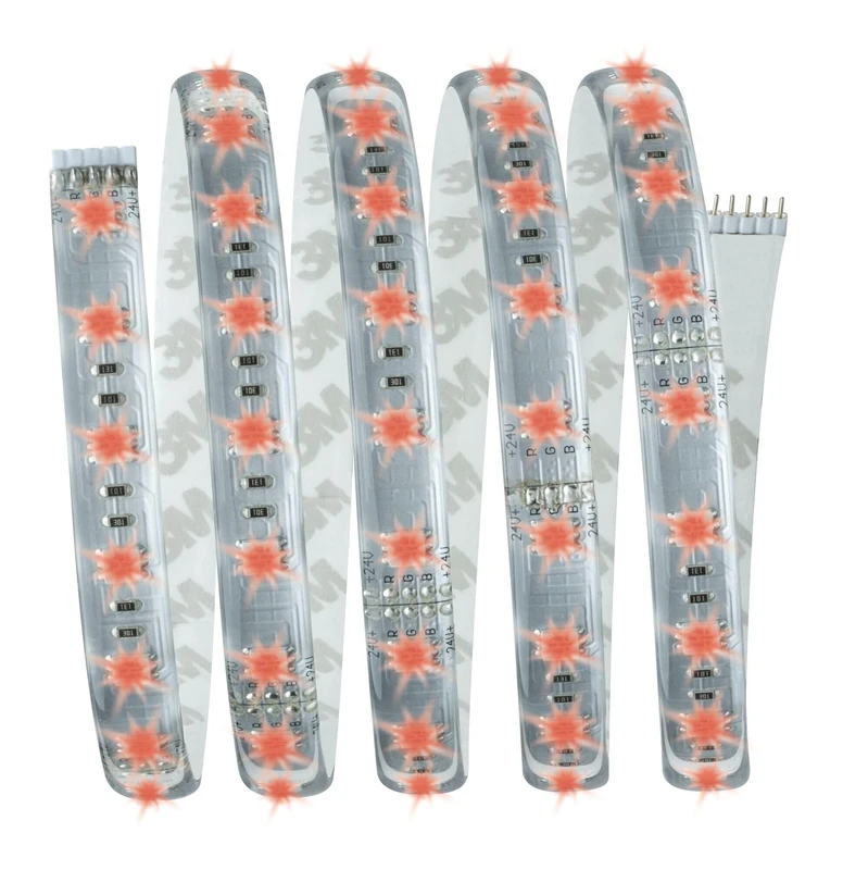 Paulmann 70674 LED Strip MaxLED RGB Basic Set incl. 1x20 watt dimmable Lighting Strip Silver Light Strip Plastic LED Strip