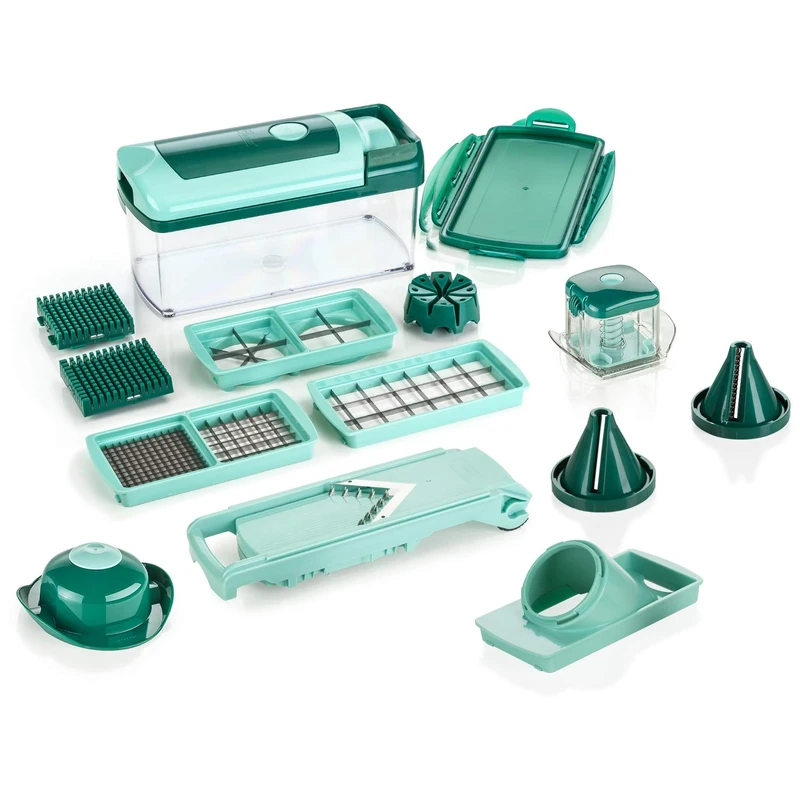 Genius Vegetable and Fruit Cutter, Mint Green, 26.5 x 11.5 x 14.5 cm