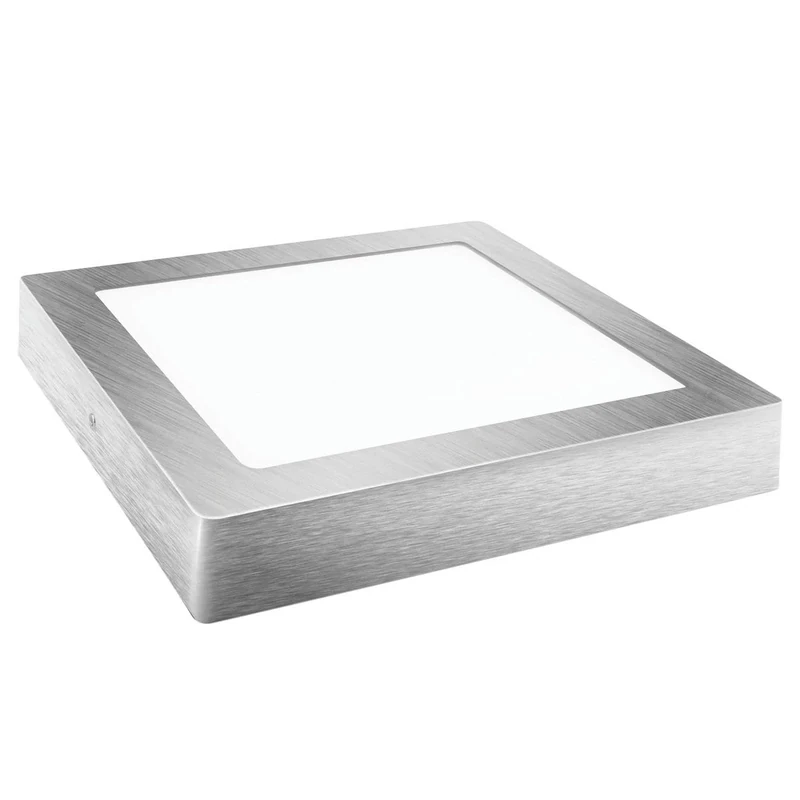 MATEL m287863 – DOWNLIGHT LED Surface Square Silver 18 W – 1800 LUMENES