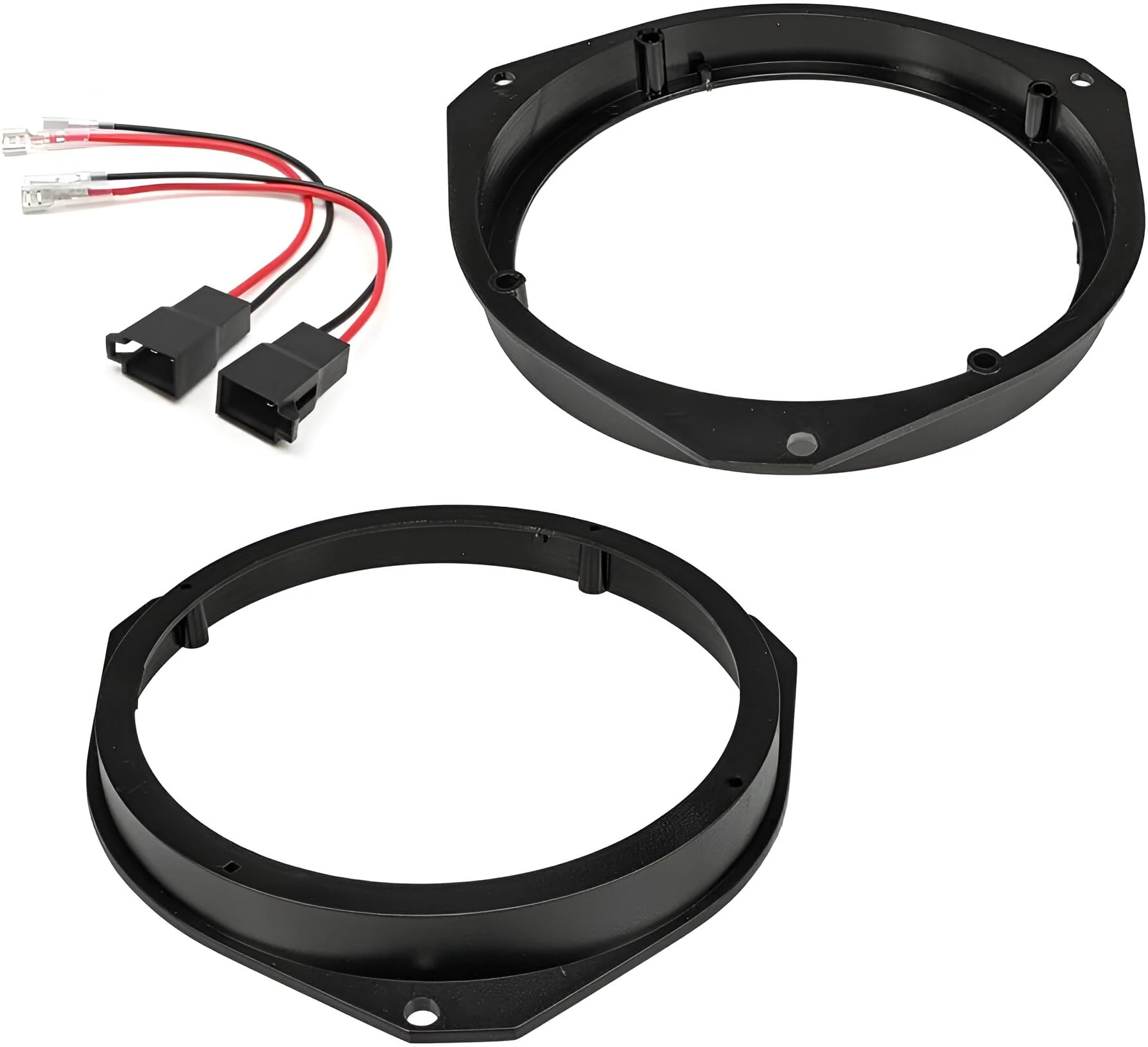 Sound-way Spacer rings adapters and harness kit for 6.5" inch / 165 mm speakers compatible with Fiat, Lancia, Alfa Romeo, Vauxhall, Ford, Peugeot, Citroen, Iveco