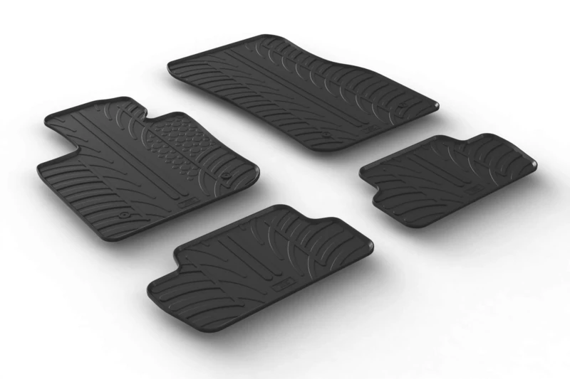 Gledring Rubber car mats set LHD compatible with Mini F56 3-doors 2014- (T profile 4-pieces + mounting clips)