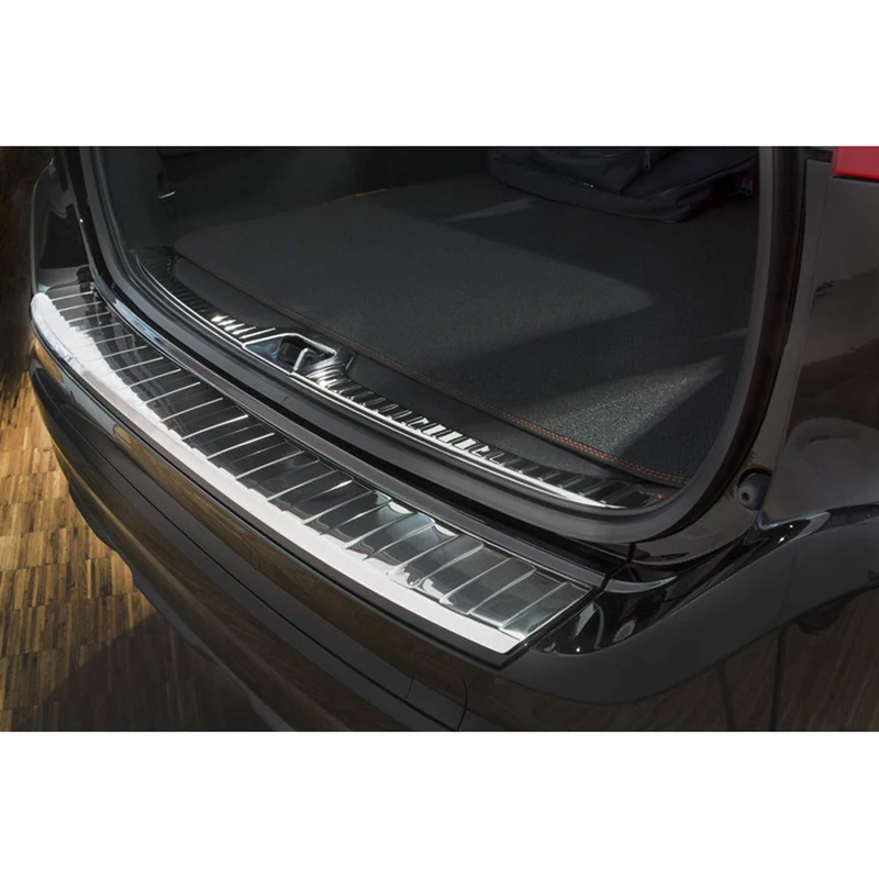 Avisa Stainless Steel Rear bumper protector compatible with Volvo XC60 2013-2016 'Ribs'