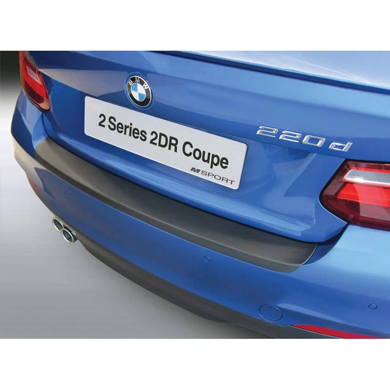RGM ABS Rear bumper protector compatible with BMW 2-Series F22 Coupe 'M-Sport' & M235i 4/2014- & Cabrio 3/2015- Black