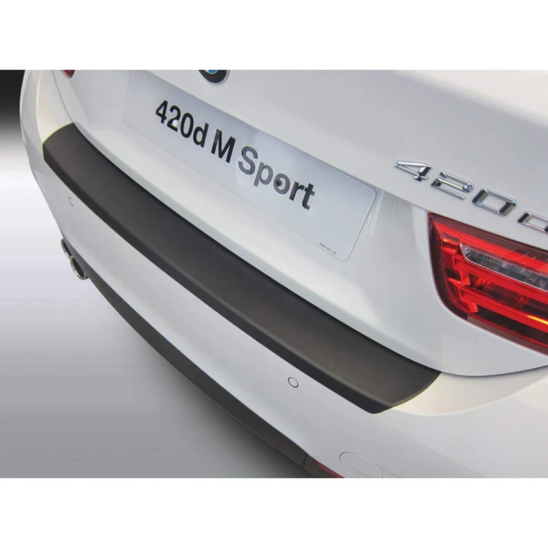 RGM ABS Rear bumper protector compatible with BMW 4-Series F36 Gran Coupe 4/2014- 'M-Sport' Black