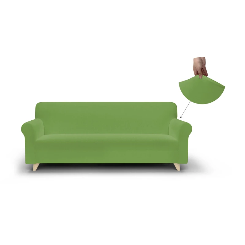 Più Bello bielastic Sofa cover apple green, 3 places, Polyester