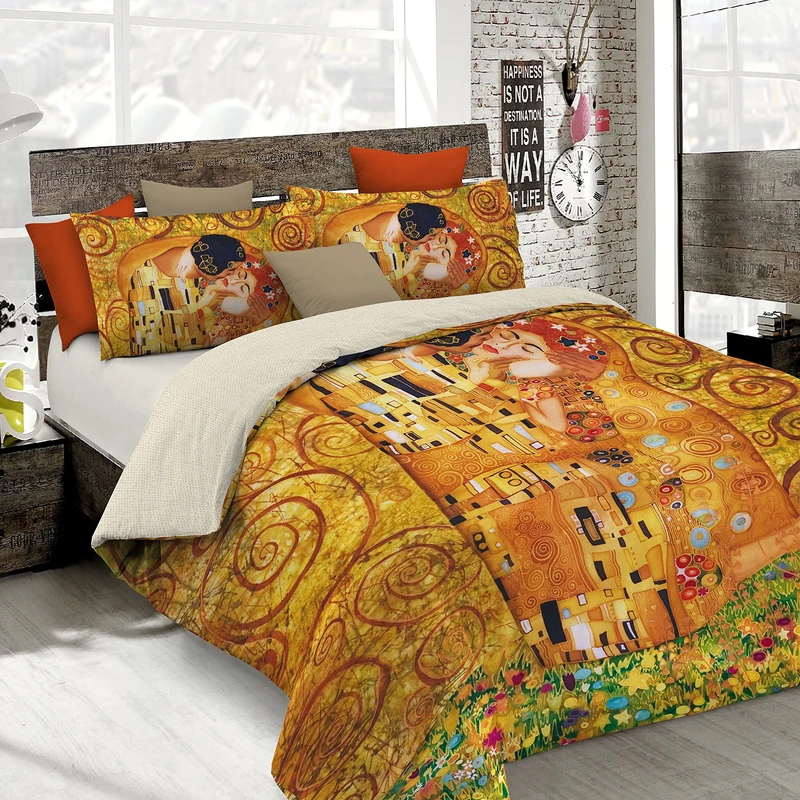 Italian Bed Linen Duvet cover set with full coverage digital print,250x200cm, SD02