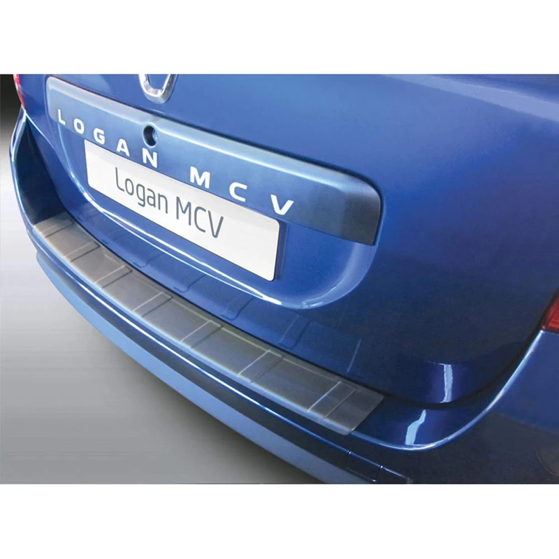 RGM ABS Rear bumper protector compatible with Dacia Logan MCV 6/2013- Black 'Ribbed' - Image 1