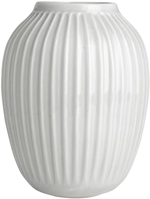 Kähler Hammershøi Vase Height 25.5 cm Danish Design for Flowers Handmade White