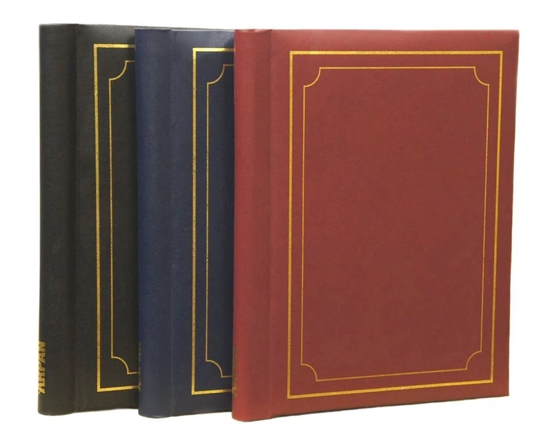 3 x Arpan Self Adhesive Photo Albums Totaling 108 Sheets 216 Sides (Black/Blue/Red)