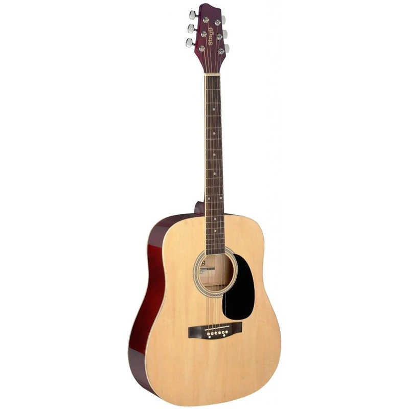 Stagg SA20D NAT Dreadnought Acoustic Guitar - Natural Brown - Image 1