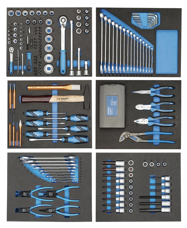Gedore TS/190 Tool Set in Check Tool Modules (190 Pieces)