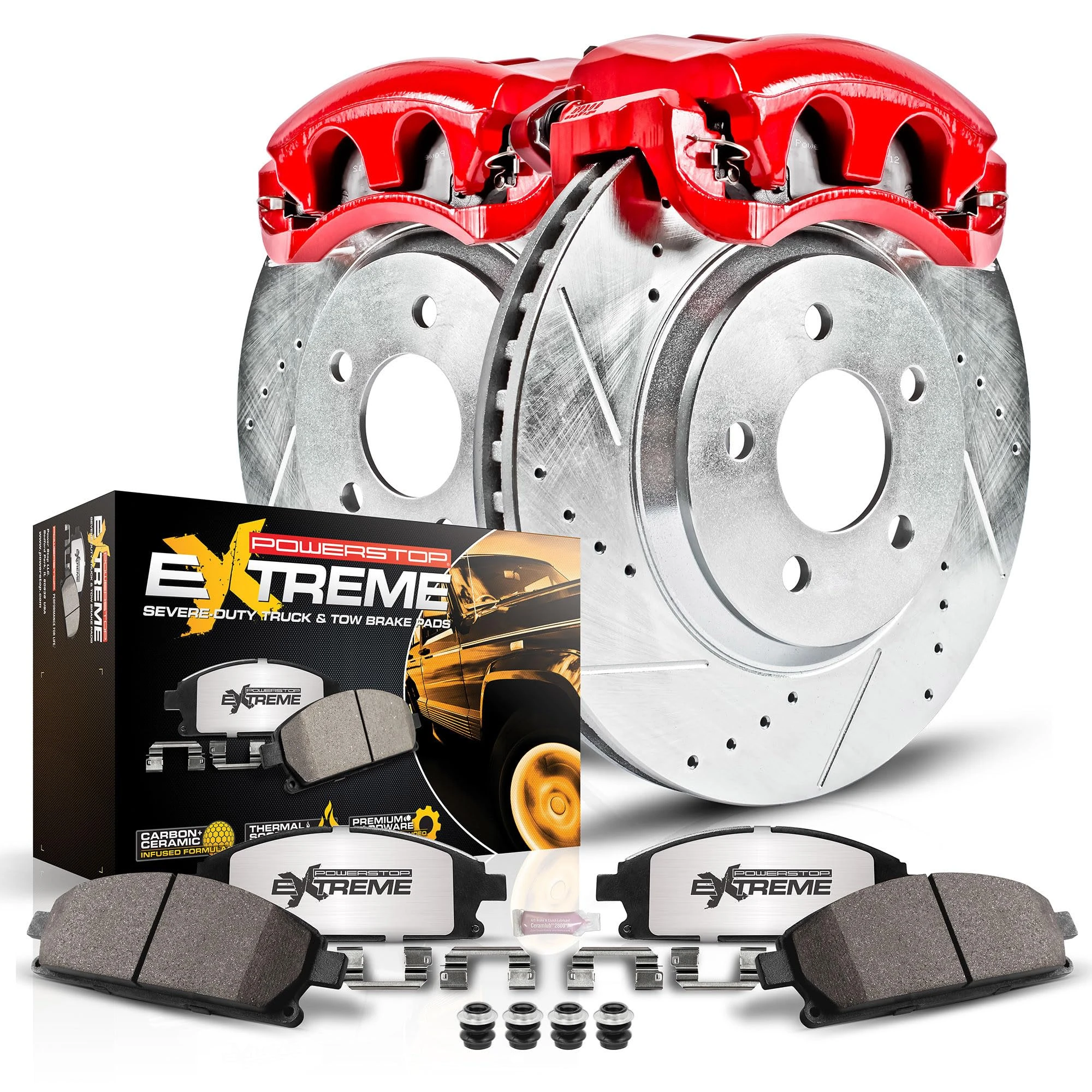 Power Stop KC1798-36 Rear Z36 Truck and Tow Brake Kit with Calipers