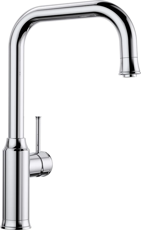 BLANCO Livia-S | Kitchen Mixer tap in Chrome | High-Pressure | with Pull-Out Hose | Non-Return Valve | Ceramic Cartridge | Assured Water Quality & Water-Saving | [10.3x25x36 cm]