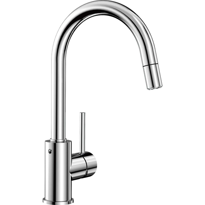 BLANCO MIDA-S – Kitchen Mixer Tap with High, Pull-out Spout – High Pressure – Chrome – 521454