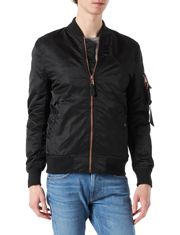 Alpha Industries MA-1 VF LW Bomber Jacket for Men Black/Copper