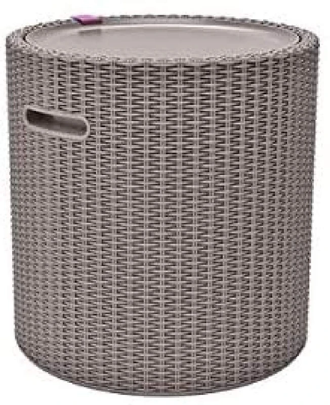 Keter - Cool Stool Garden Fridge Table, Capacity 39 Litres, Cappuccino - Image 1