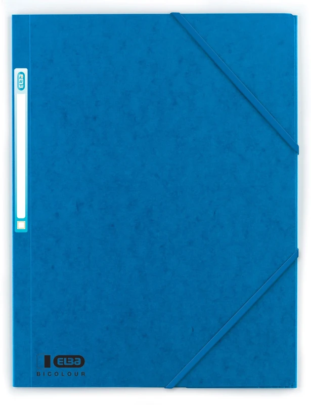Elba Boston Box 50 Elasticated Folders A4 with Cover Blue - Image 1