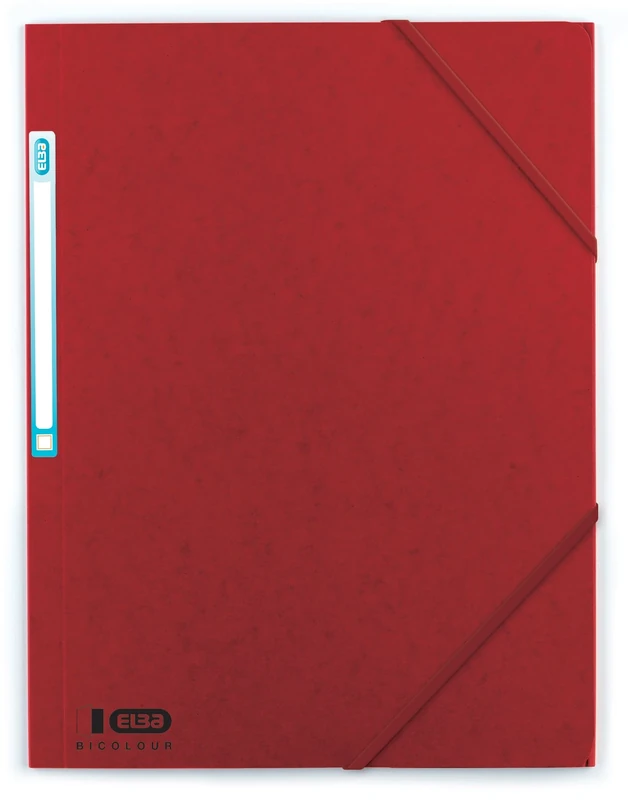 Elba Boston Box 50 Elasticated Folders A4 with Cover Red