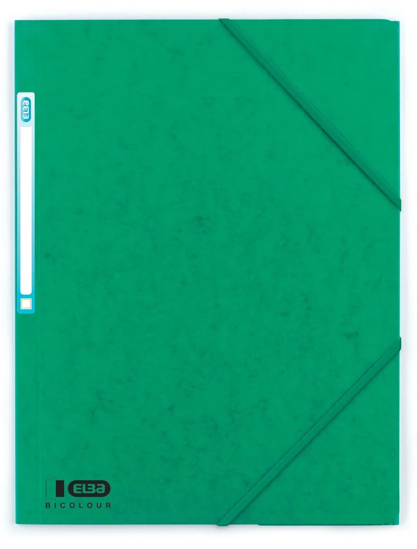 Elba Boston Flap Elasticated Folders A4 Green Pack of 50