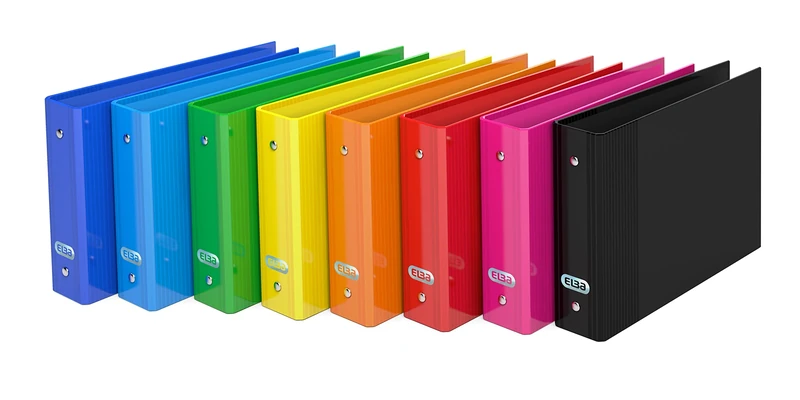 Elba Life Pack of 10 Ring Binders Assorted Colours a5 Assorted