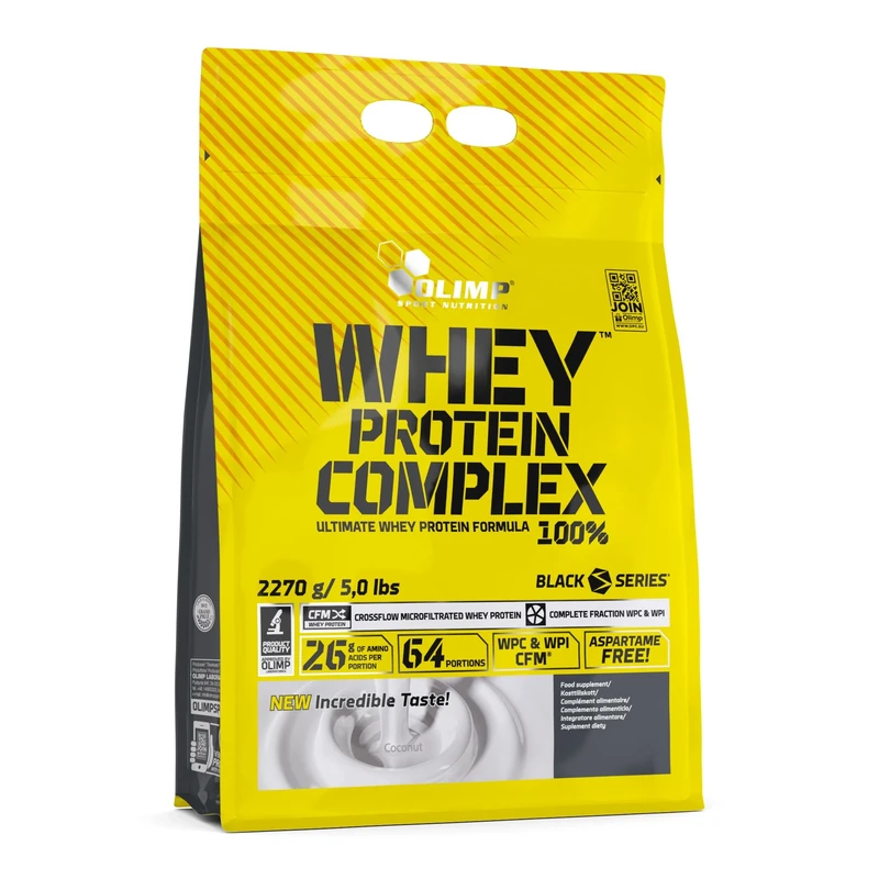 OLIMP Labs Coconut Whey Protein - Pack of 65 Whey Protein Complex 2.27 kg - Coconut
