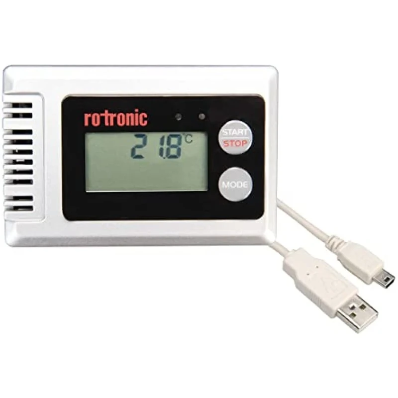 ROTRONIC TL-1D-SET Data Logger for Temperature with Display Hydrolog, Grey