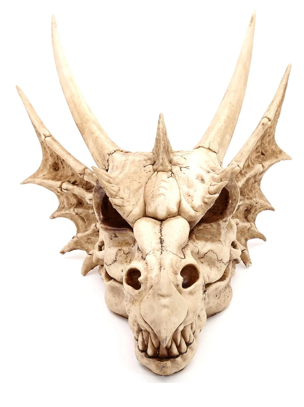 Puckator Testa Teschio di Drago da appendere, Polyresin, Mixed, Height 47cm Width 39cm Depth 31cm