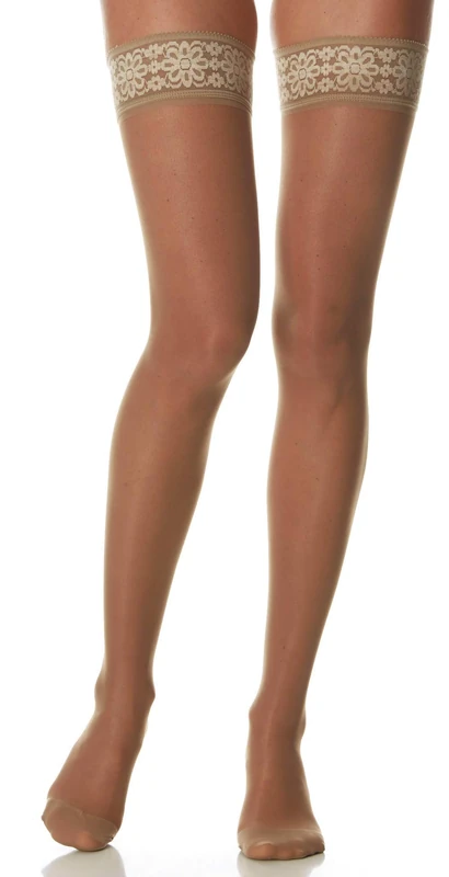 Scudotex Thigh Highs, Extra Nature, 140 Denier Size 2