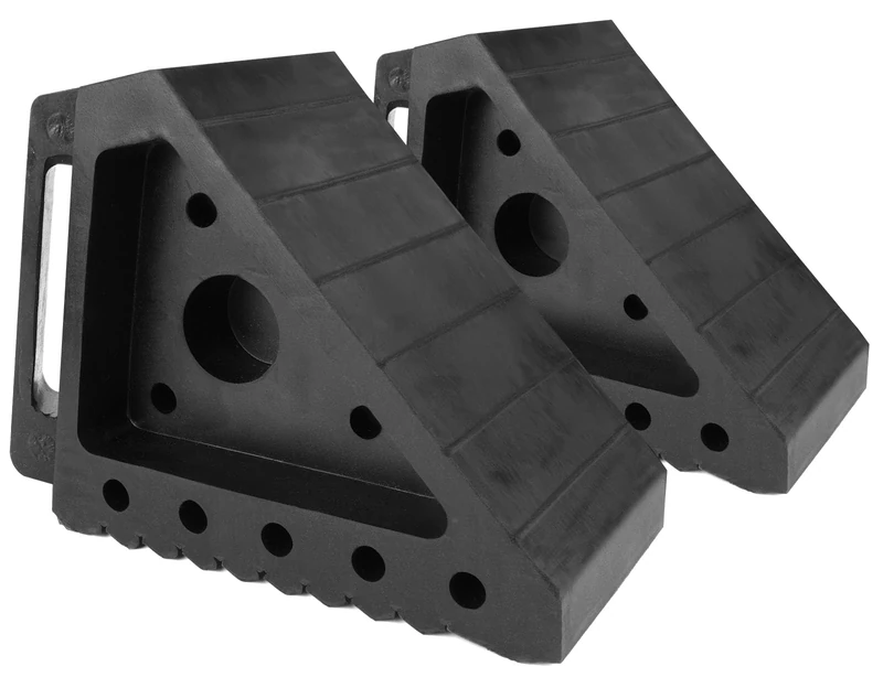 MAXXHAUL 70472 Solid Rubber Heavy Duty Wheel Chock 2-Pack