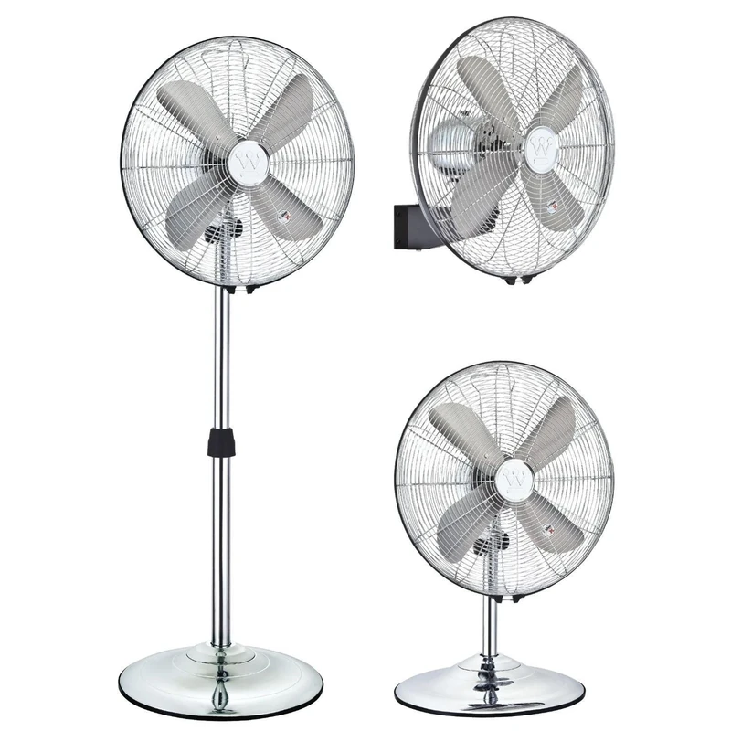 Westinghouse Lighting Silver Stream/16 "3 in 1 Installation to View Table, or Wall Fan Portable Fan – Chrome 7242140