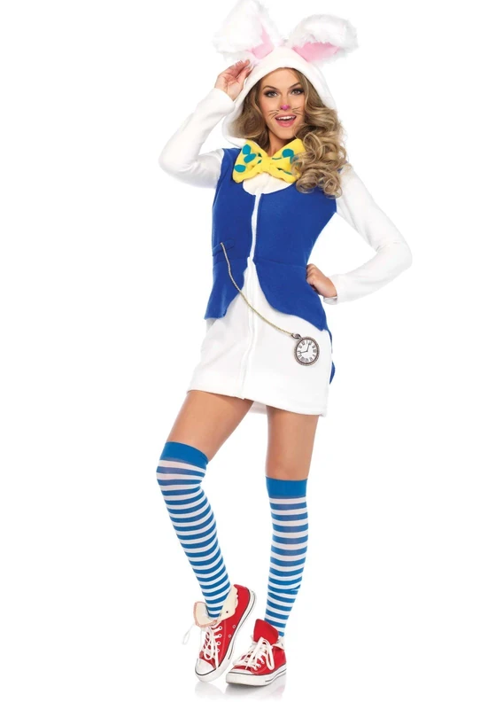 Leg Avenue Cozy Tick Tock white rabbit Women's Costumes, Large - Image 1