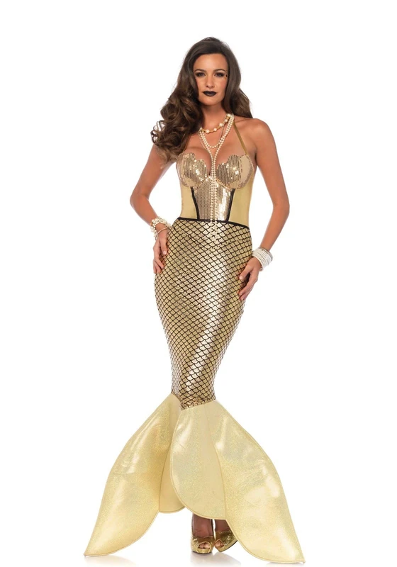 Leg Avenue Golden Glimmer Mermaid Women's Costumes, Medium - Image 1