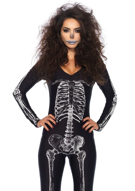 Leg Avenue 85602 Fancy Dress, Black/White, Size: L (UK 14-16) - Image 1