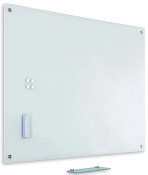 Magnetic Wall Planning Glass Board with Eraser Box and 5 Neodymium Magnets 90 x 120 cm