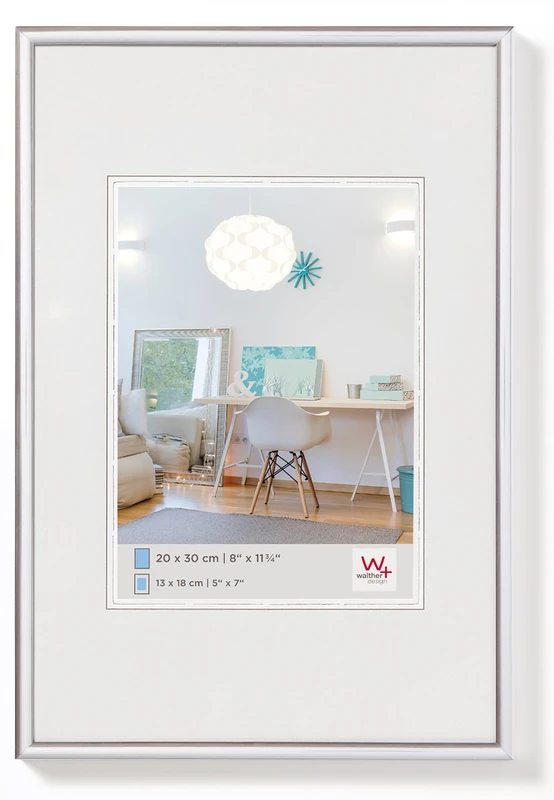 walther Design Picture Frame Silver 59,4 x 84 cm (DIN A1)New Lifestyle Plastic Frame KV684S