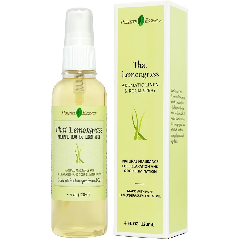 Thai Lemongrass Linen and Room Spray, Natural Air Fresheners Made with Pure Lemongrass Essential Oil, Bathroom Air Freshener, Relaxing Pillow Spray Home Fragrance