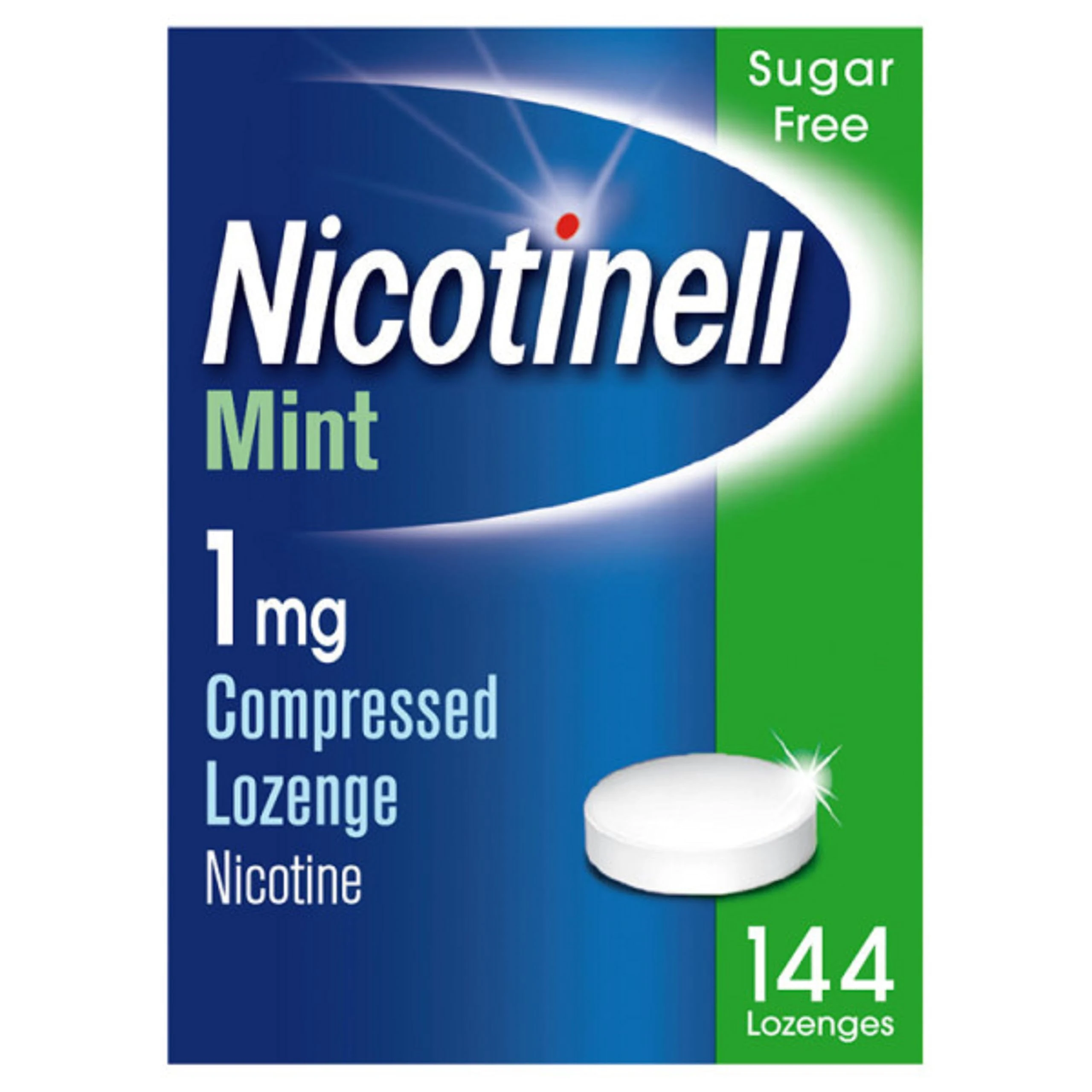 Nicotinell Mint Lozenge 1mg (144 Lozenges), Stop Smoking Aid, Sugar Free Nicotine Lozenges, Fresh Mint Flavour, 1mg Regular Strength for Light Smokers, Quit Smoking Aid