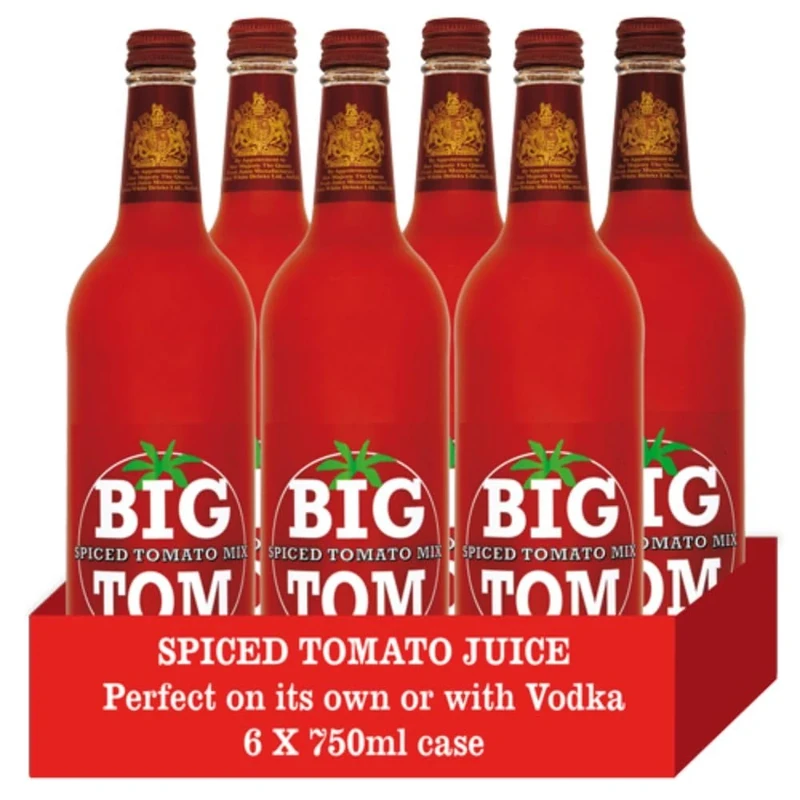 Big Tom Spiced Tomato Juice- Bloody Mary Mix (Pack of 6 x 750ML) for The Best Bloody Mary...Every time!