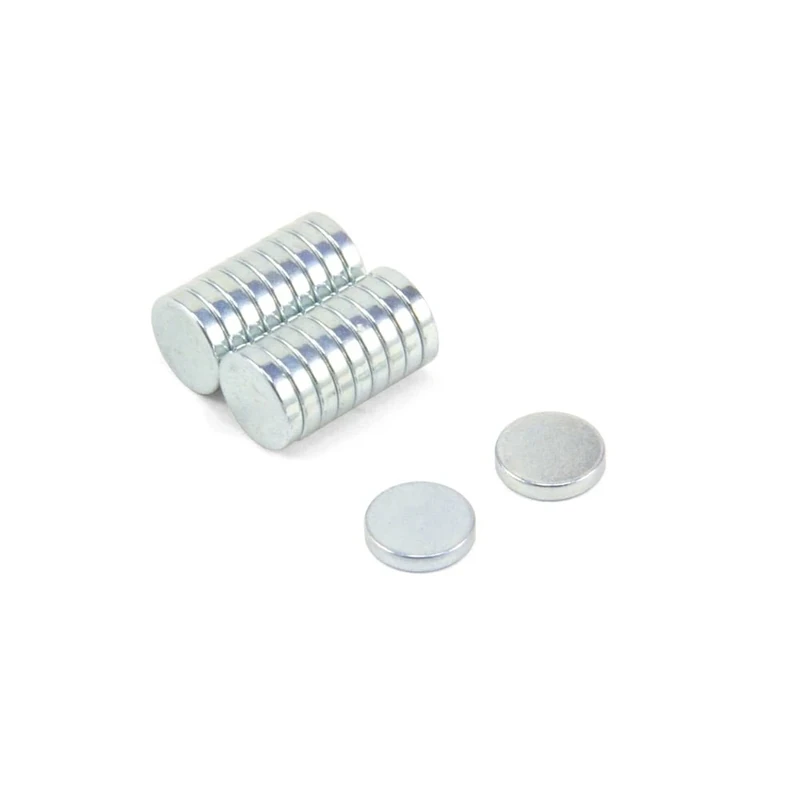 N42 Zinc Plated Neodymium Magnet for Arts, Crafts, Model Making, DIY and Hobbies - 10mm dia x 2mm thick - Pack of 400