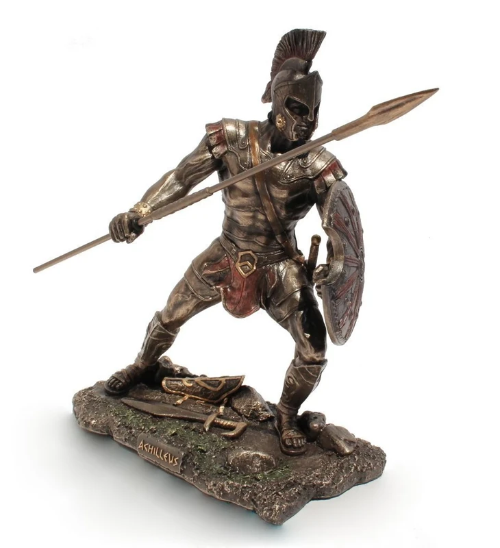 Achilles Greek Hero of the Trojan War Cold Cast Bronze 9 Inch Tall