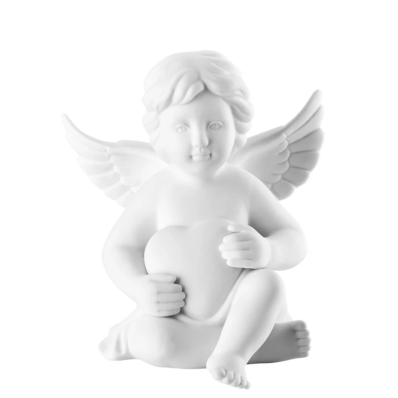Rosenthal Angel Large White Matt Angel with Heart