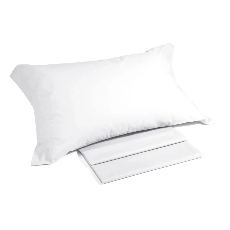 Caleffi - Double Bed Set with Double Bed Sheets 100% Cotton 240 x 285 cm, Double Fitted Sheet 180 x 200 cm for Mattress 28 cm High, 2 Pillow Cases for Bed 50 x 80 cm