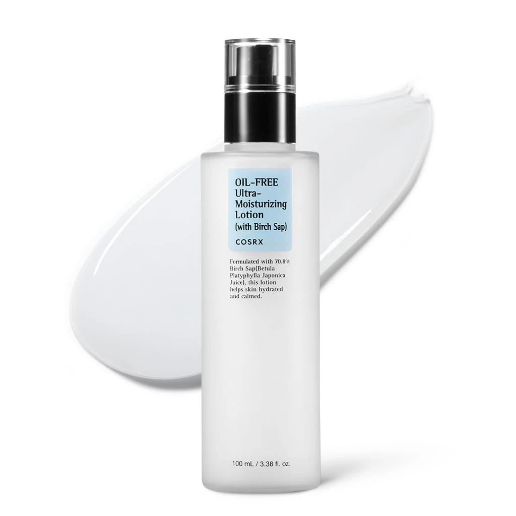COSRX Daily Acne Facial Moisturizer with Birch Sap, 3.38 fl.oz / 100ml, Hydrating moisturizer for all skin types, Korean skincare, Paraben free